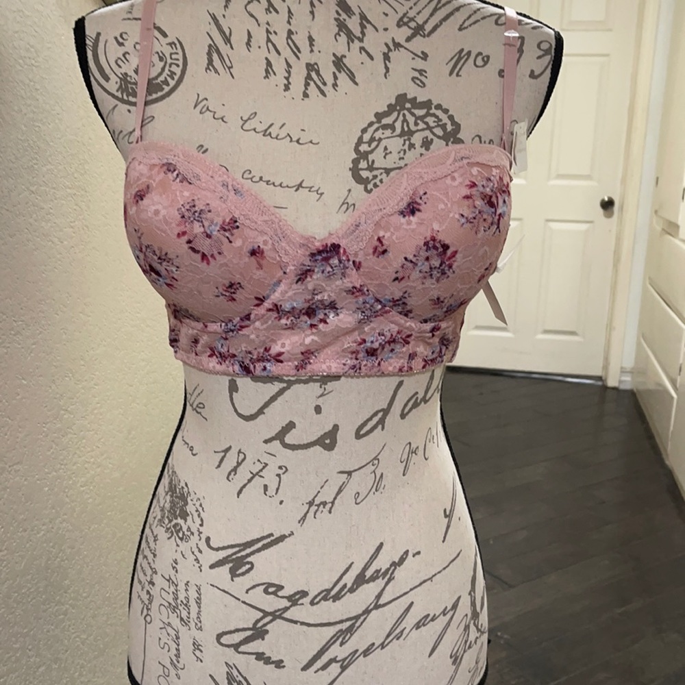 Jessica Simpson floral and lace bra 34 C. NWT